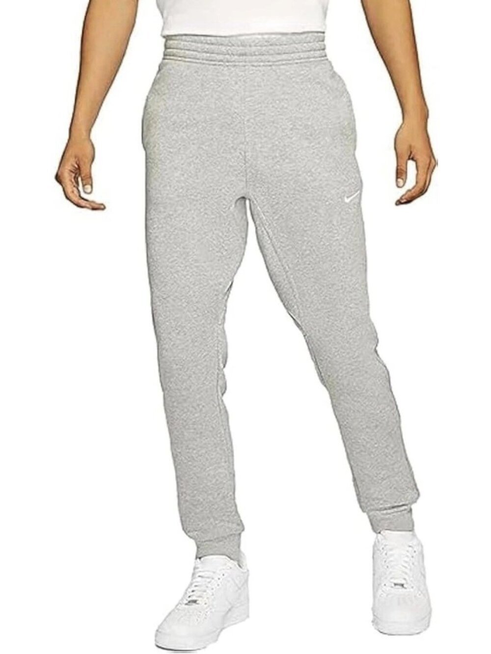 Nike Men's XL Gray Sweatpants Elastic Waist Fleece Lined Casual Joggers H2010